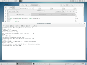 telnetでSMTPに接続